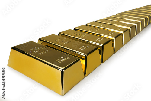 Gold bars and Financial concept, studio shots
