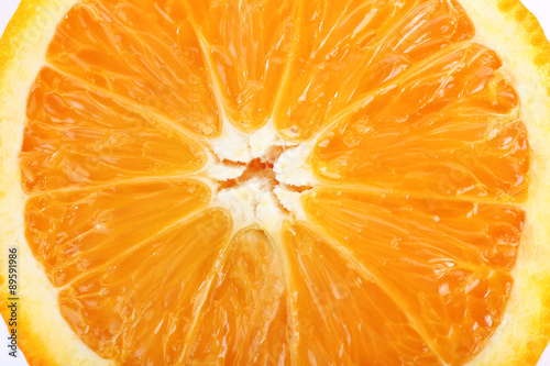 Sliced orange, closeup
