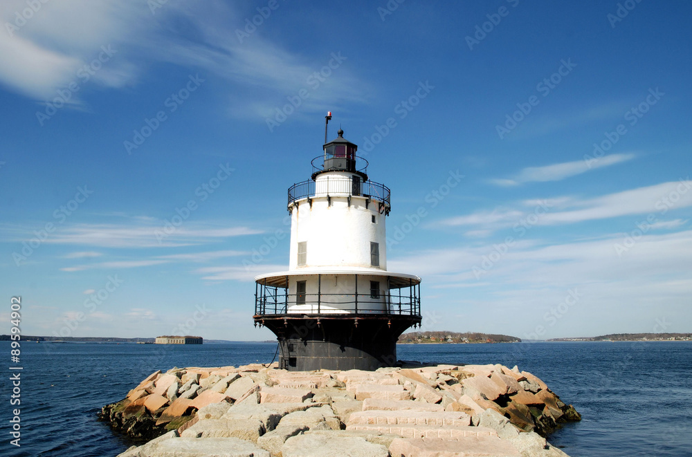 Light on the Rocks / Spring Ledge Light in Portland, Maine