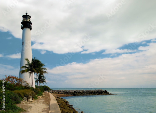 Cape Florida Light / Lighthouse at Bill Baggs State Park in Key Biscayne Florida