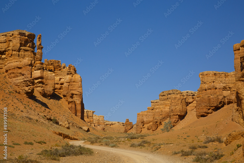 Road in the Charyn canyon