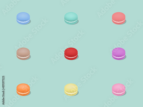 beautiful design wallpaper of sweet and colorful macarons