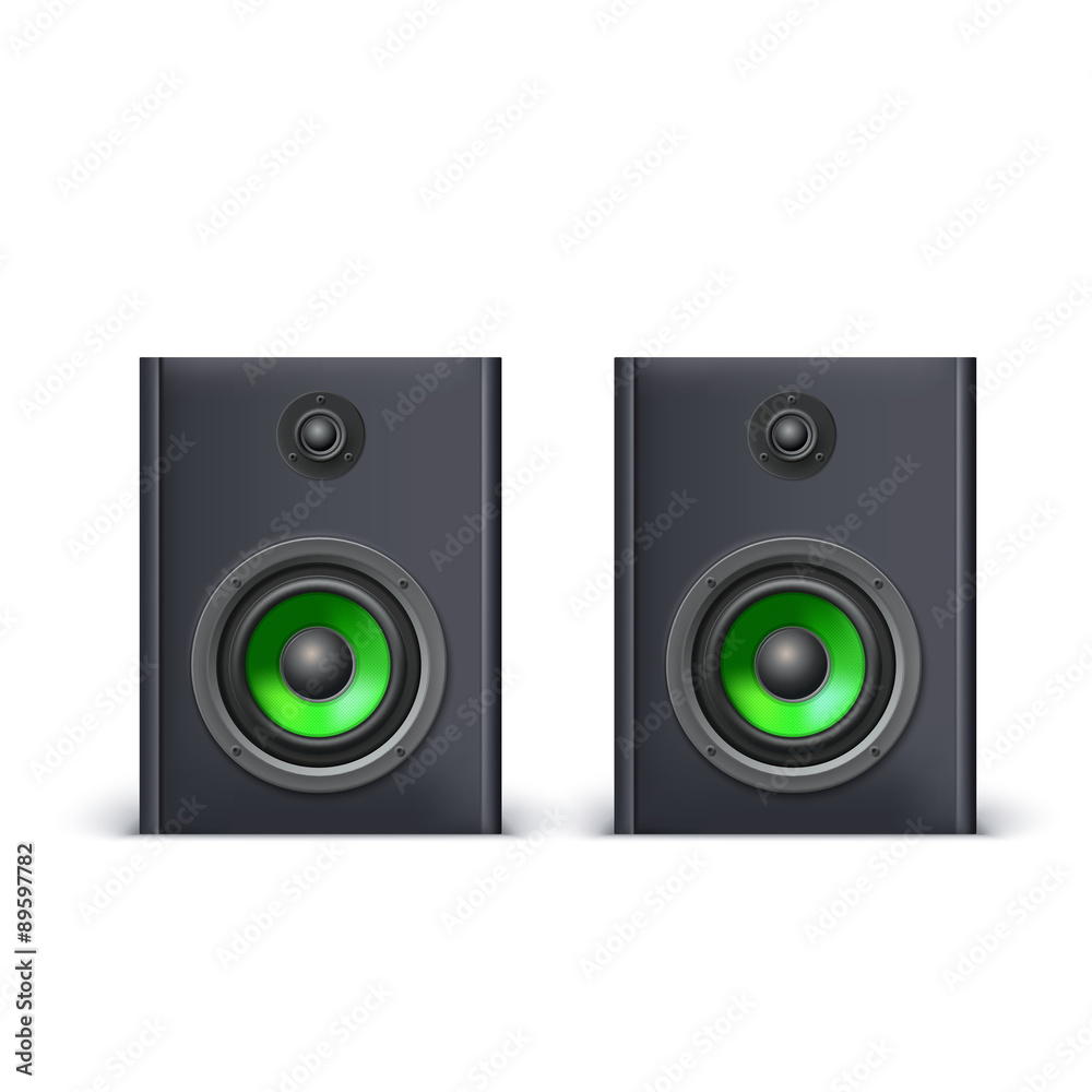 Speakers isolated on white Speakers isolated on white