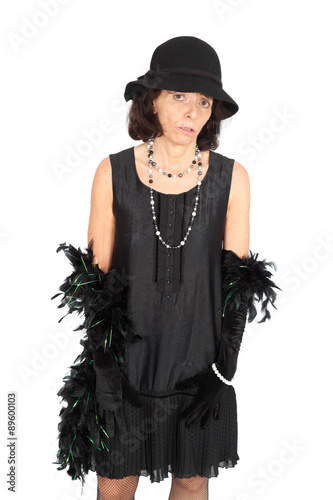 Beautiful woman doing different expressions in different sets of clothes: suspicion