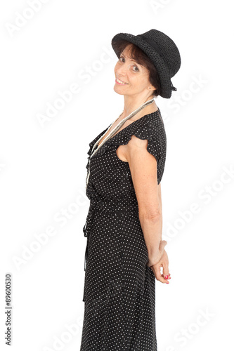 Beautiful woman doing different expressions in different sets of clothes: posing