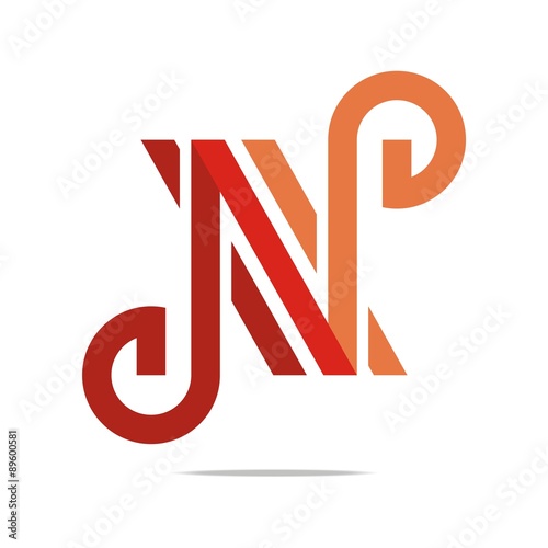 Logo Abstract Letter N Combination Design Element Symbol Icon