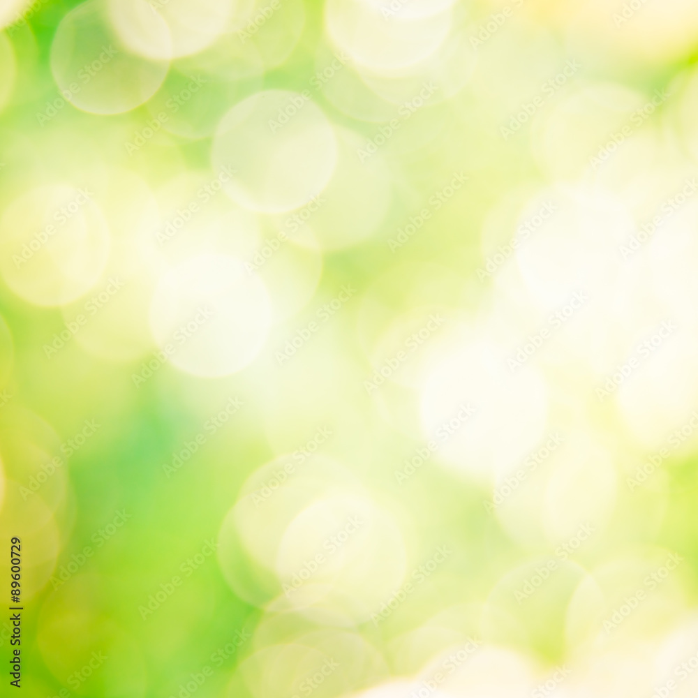 Obraz premium Abstract green bokeh background