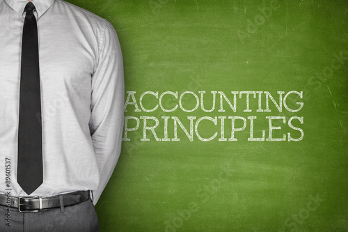 Bild auf Leinwand Accounting Principles on blackboard