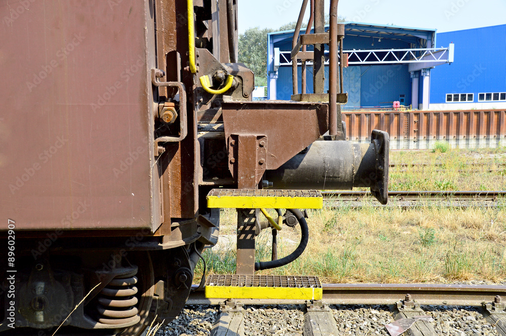 Puffer am Eisenbahn Waggon Stock-Foto | Adobe Stock