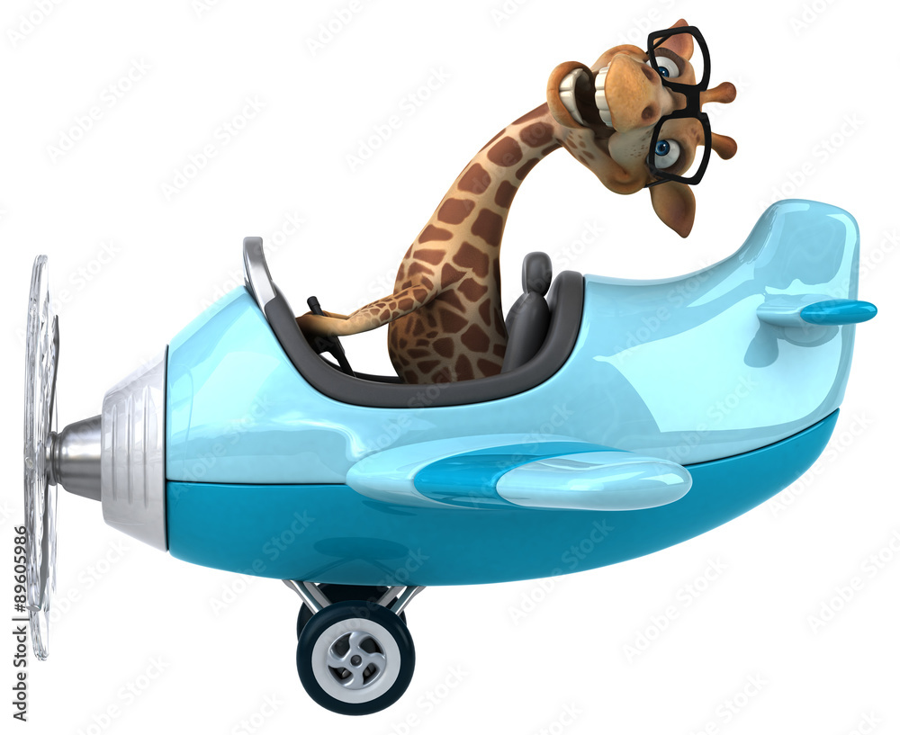 Naklejka premium Fun giraffe