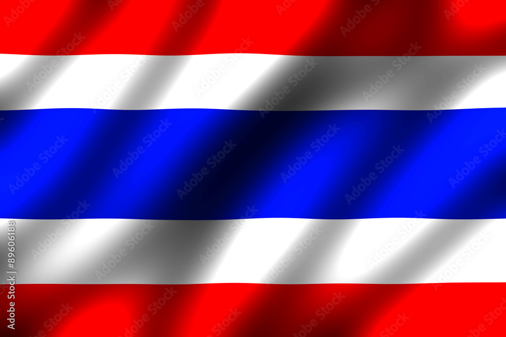 Waving nation flag of Thailand Waving nation flag of Thailand