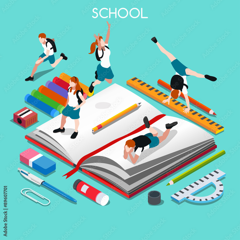 School Set 05 People Isometric School Set 05 People Isometric
