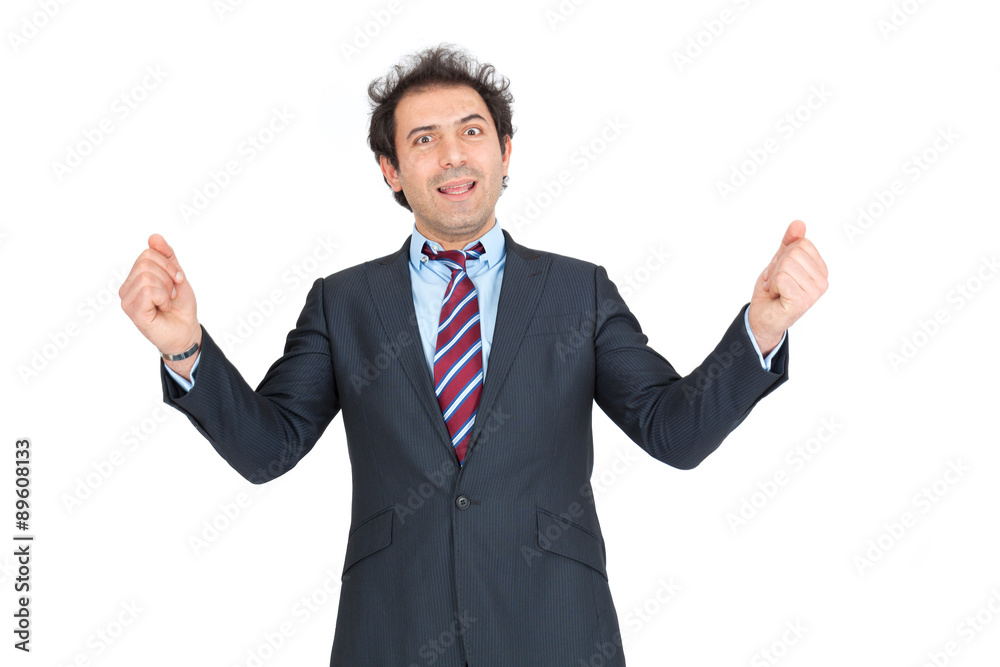 Handsome arabic man doing different expressions in different sets of clothes: happy Handsome arabic man doing different expressions in different sets of clothes: happy