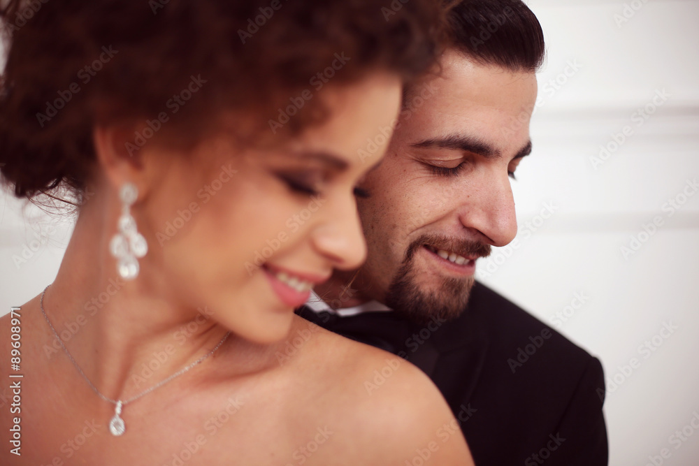 Portraits of a bride and groom