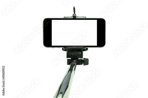 Smartphone on a selfie stick shot in studio 1