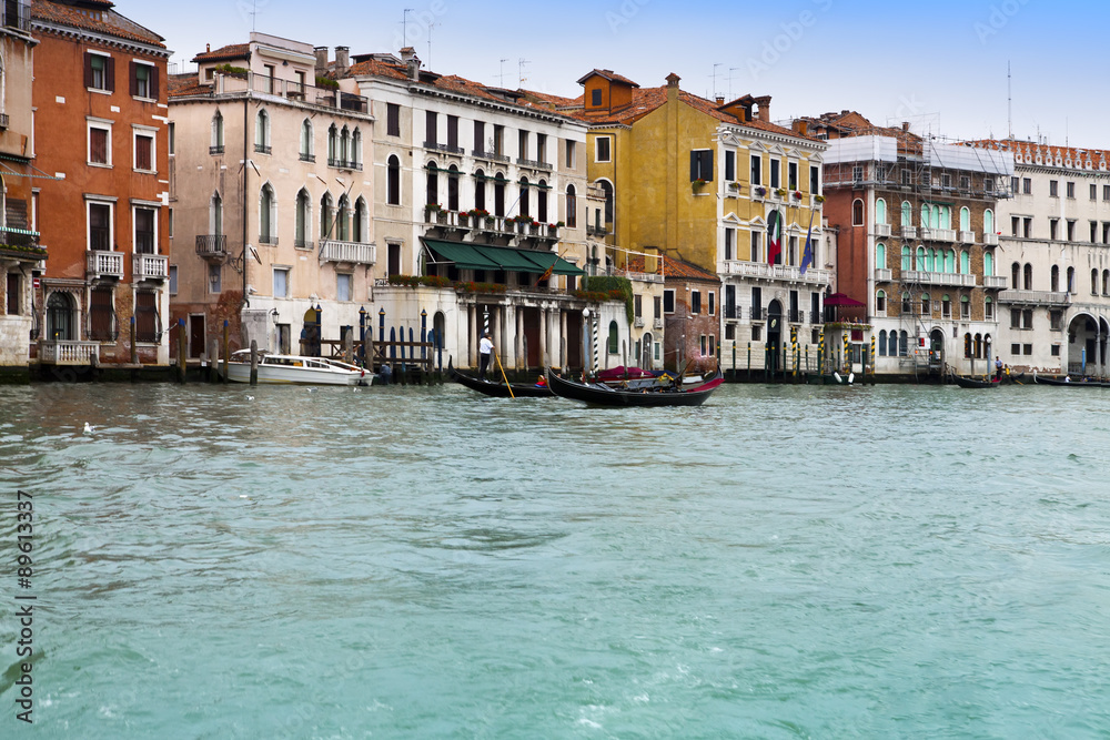 Obraz premium Canal Grande with boats, Venice, Italy..