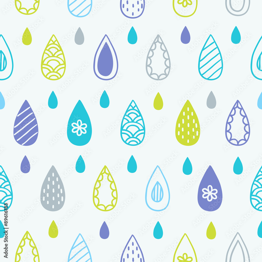Seamless pattern with raindrops. Perfect for wallpapers Seamless pattern with raindrops. Perfect for wallpapers
