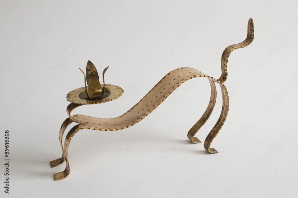 Obraz premium Antique candlestick from brass