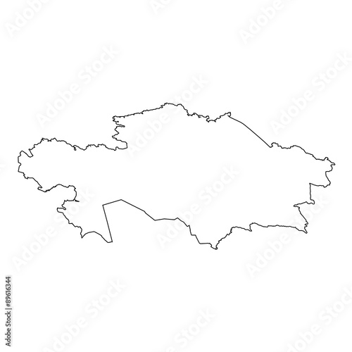 High detailed Outline of the country of  Kazakhstan