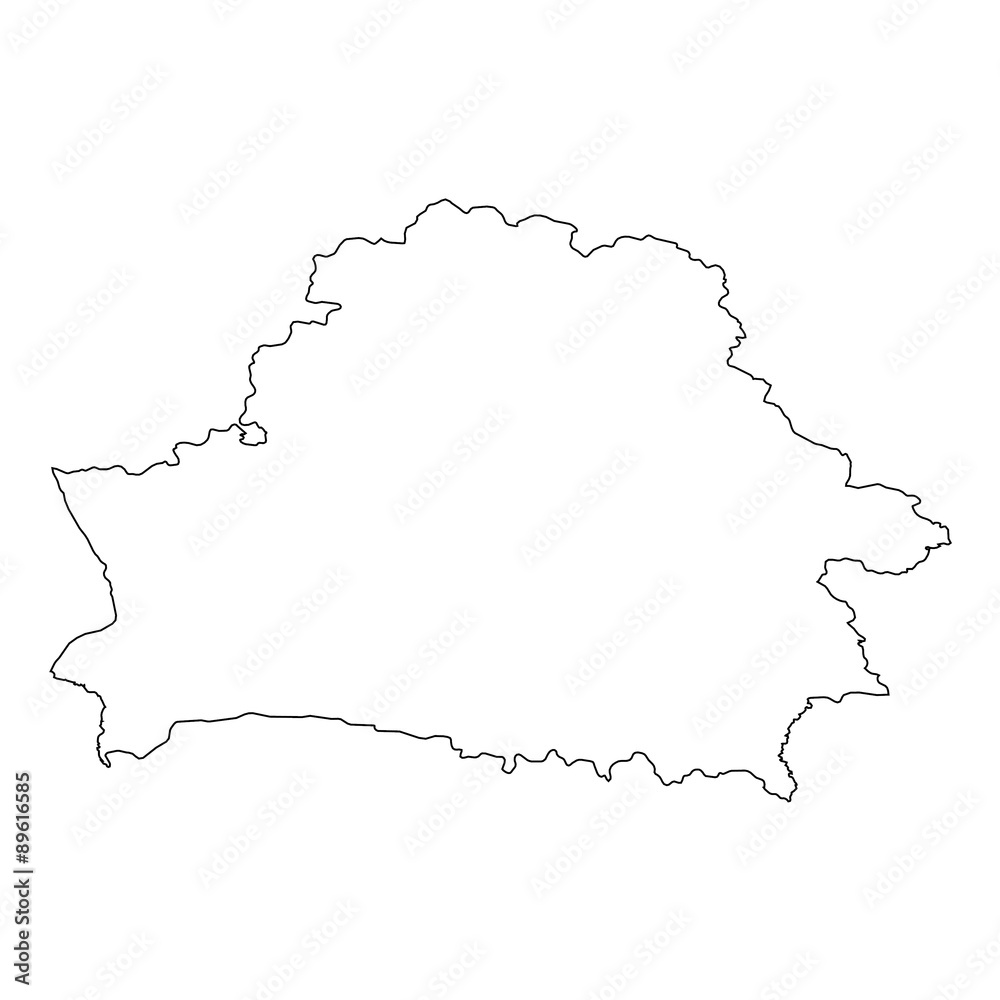 High detailed Outline of the country of  Belarus