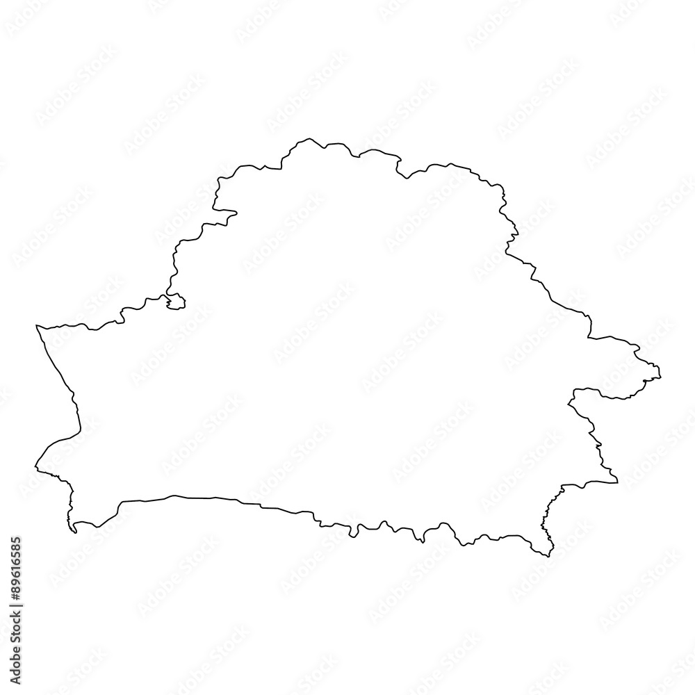 High detailed Outline of the country of Belarus High detailed Outline of the country of Belarus