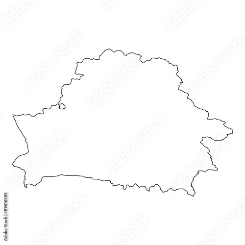 High detailed Outline of the country of Belarus