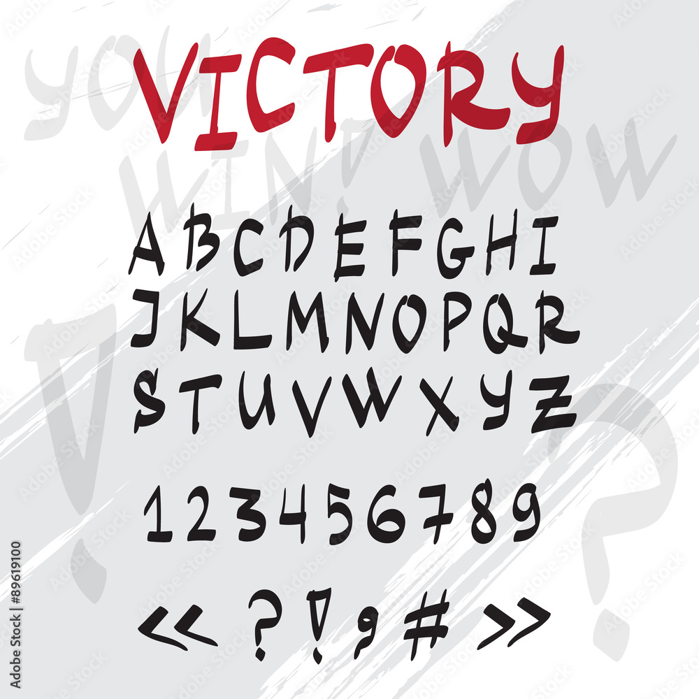 Vector hand drawn graffiti latin alphabet. Handwritten doodle Vector hand drawn graffiti latin alphabet. Handwritten doodle