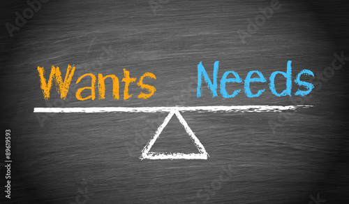 Tablou pe pânză Wants and Needs - Balance Concept