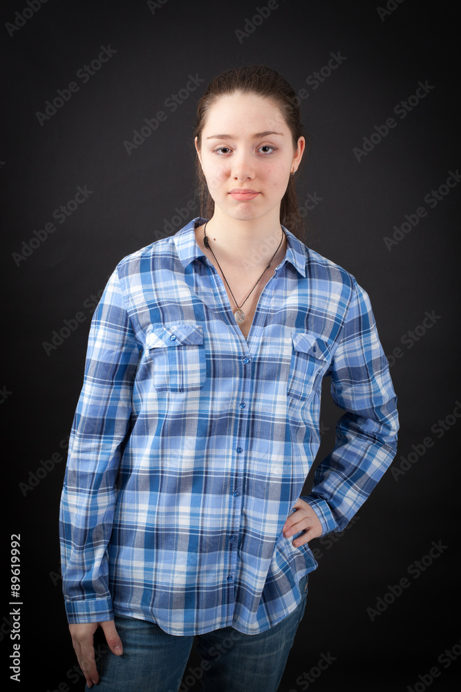 beautiful woman doing different expressions in different sets of clothes: bored beautiful woman doing different expressions in different sets of clothes: bored