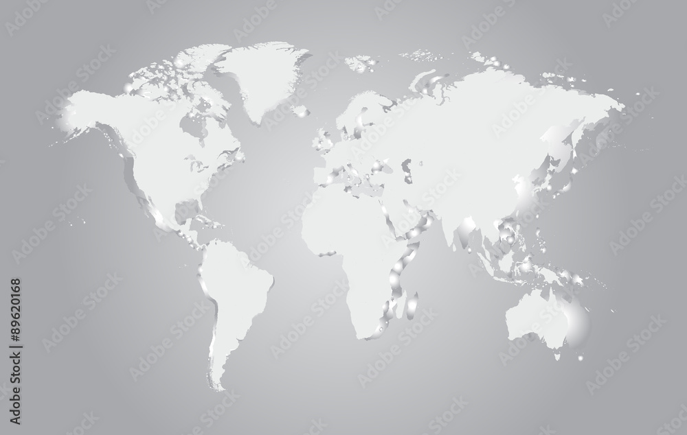 World map vector sylver