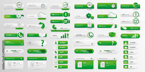 Green business button pack