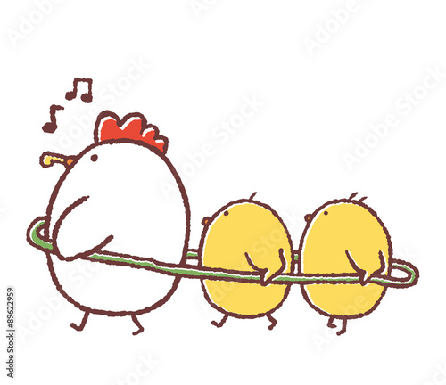 ヒヨコの電車ごっこ Stock イラスト Adobe Stock