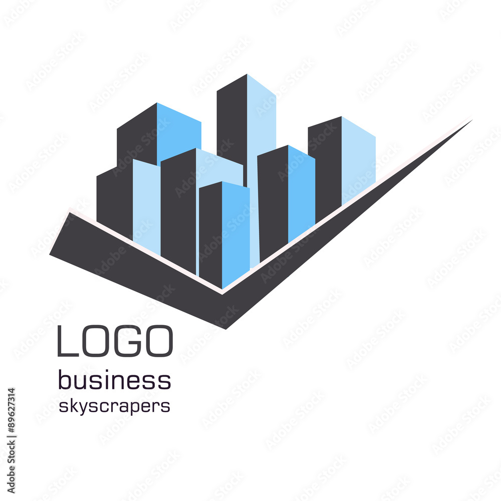 Logo business building. Vector illustration