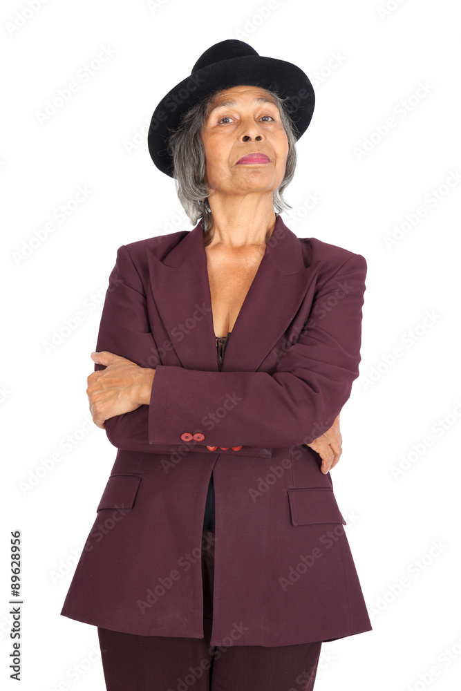 Beautiful woman doing different expressions in different sets of clothes: arms crossed Beautiful woman doing different expressions in different sets of clothes: arms crossed