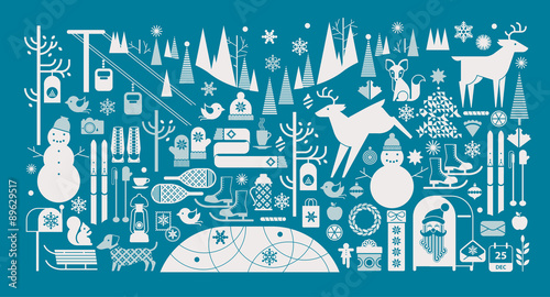 Christmas panoramic composition