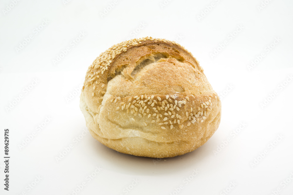 One loaf of round fresh sourdough bread One loaf of round fresh sourdough bread
