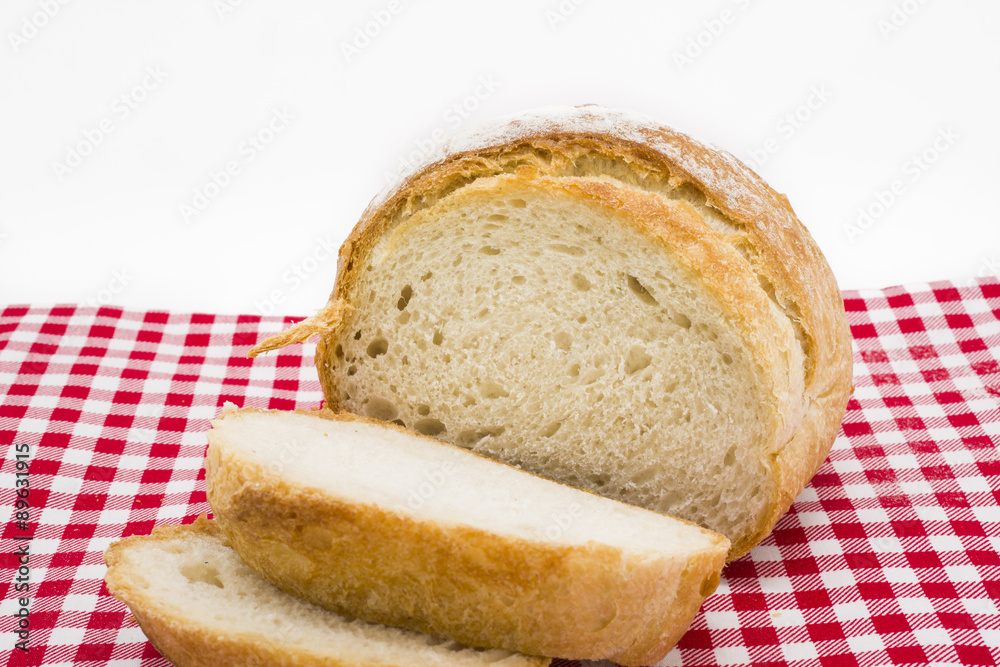 Sliced of round bread