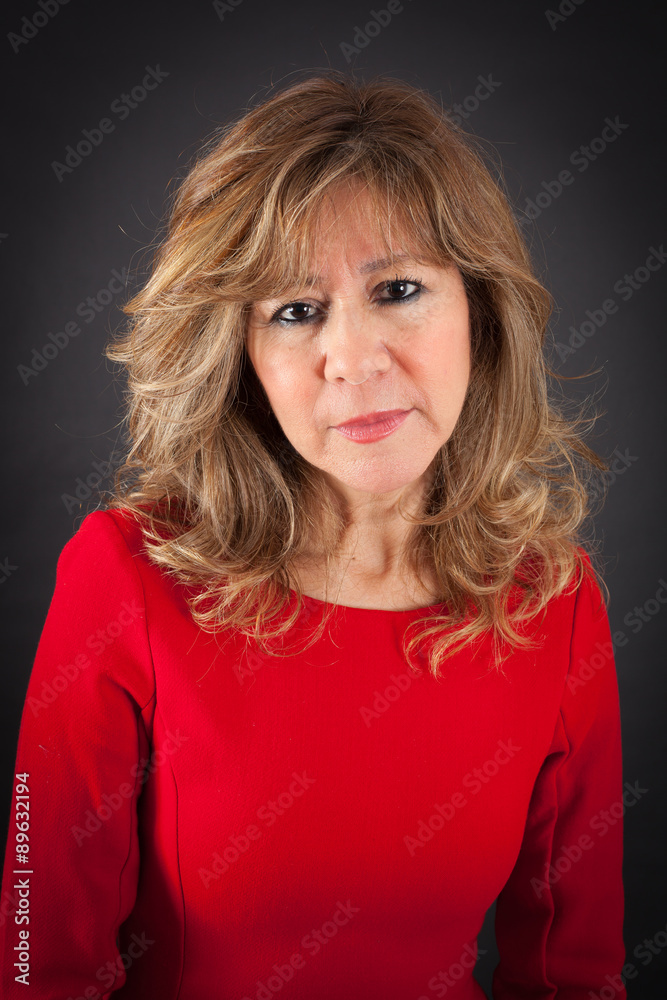 Beautiful woman doing different expressions in different sets of clothes: angry Beautiful woman doing different expressions in different sets of clothes: angry