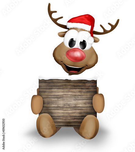 Christmas Reindeer holding ...