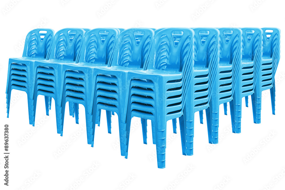 Plastic chairs.