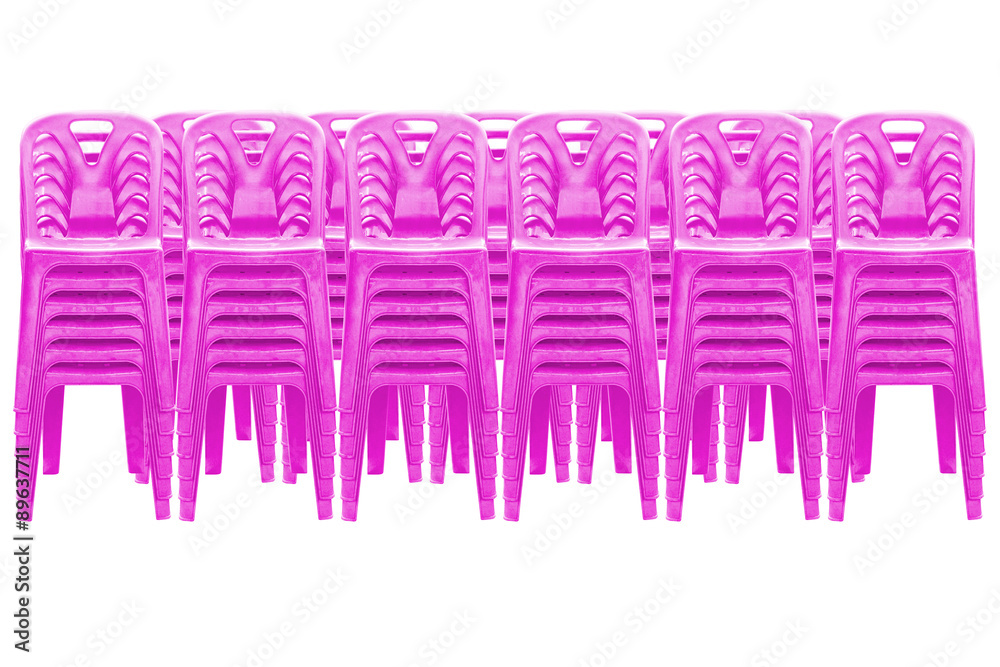 Plastic chairs.