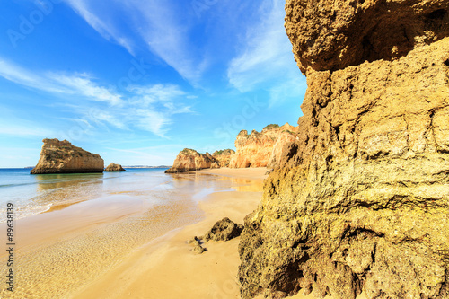 A view of a Praia da Rocha in Portimao, Algarve region, Portugal