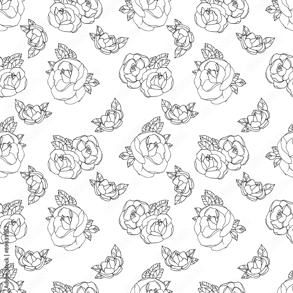 seamless pattern with roses
