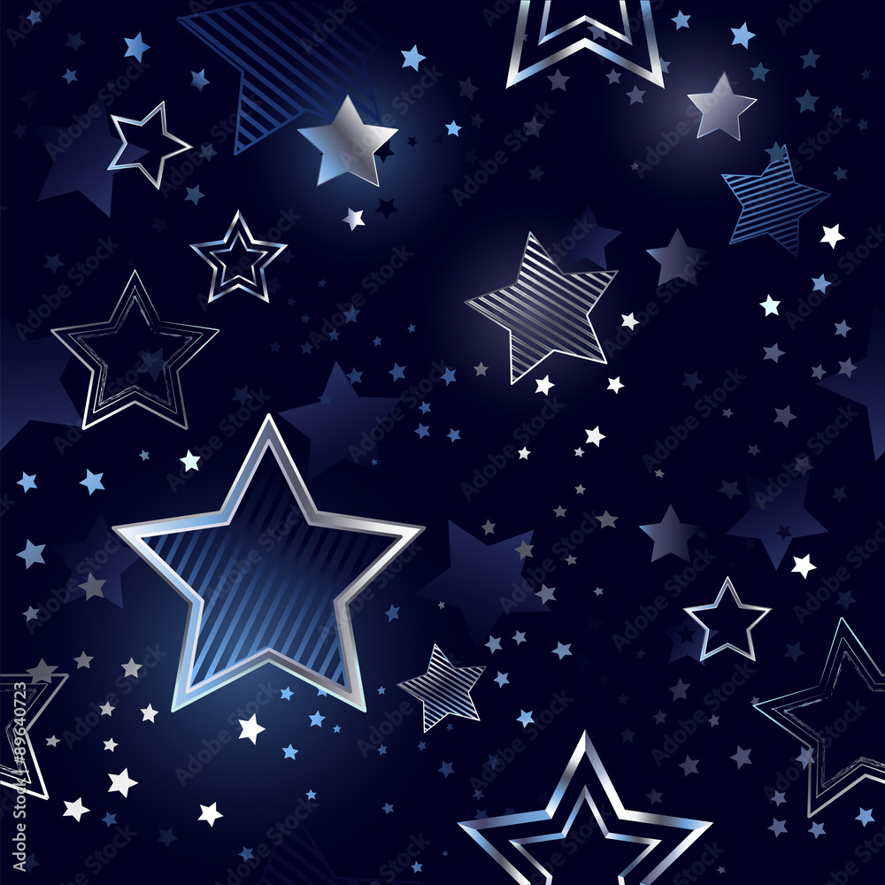 Obraz premium seamless background with Silver stars