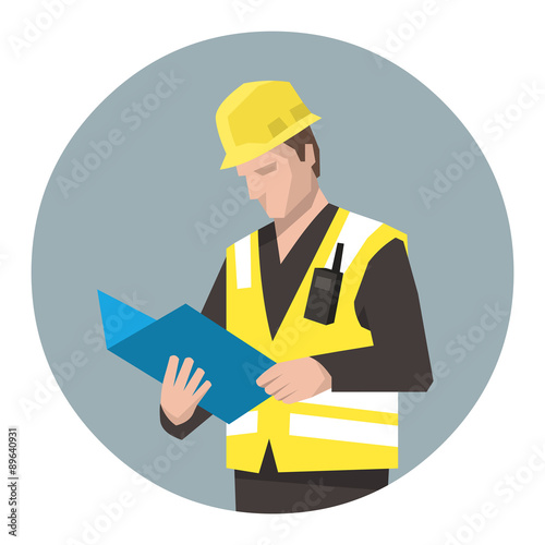 Construction manager controlling the project