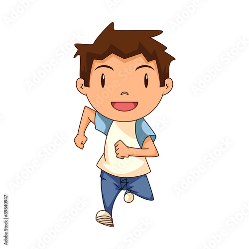 Child running front view