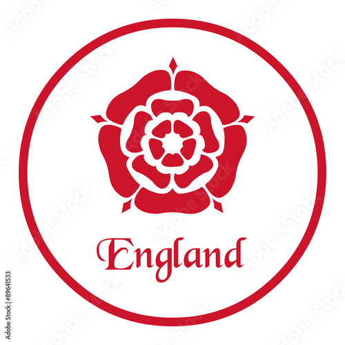 England emblem with the Tudor Rose on white