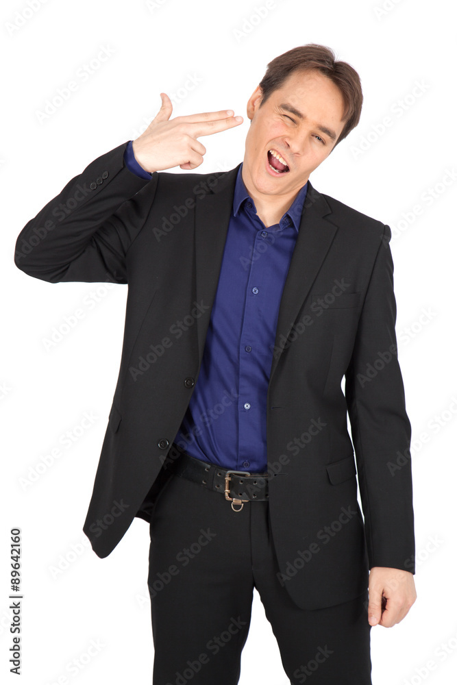 handsome man doing different expressions in different sets of clothes: suicide handsome man doing different expressions in different sets of clothes: suicide