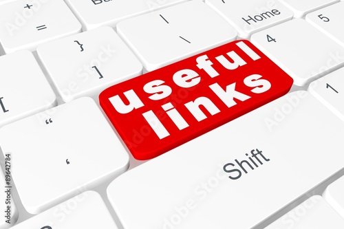 Slika na platnu Button useful links on keyboard