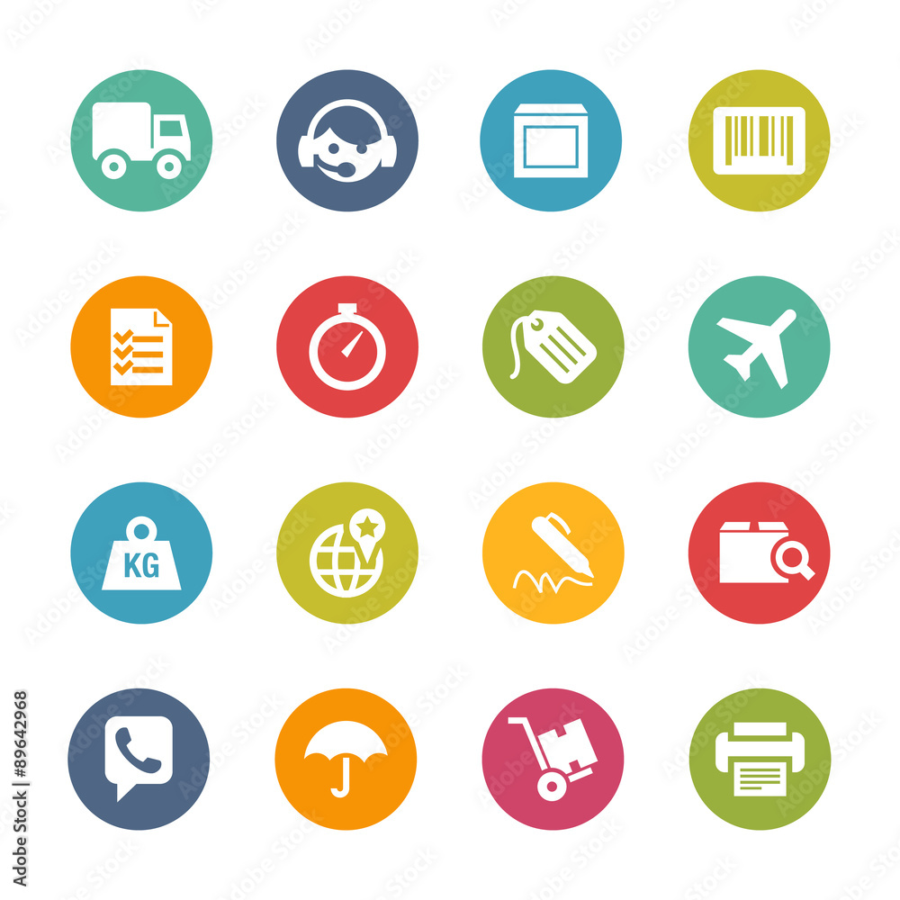 Shipping Icons, Circle Series Shipping Icons, Circle Series